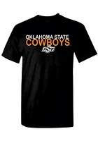 Oklahoma State Cowboys Black Two Tone Short Sleeve T Shirt