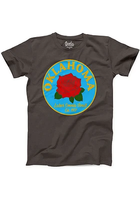 Oklahoma Black Rose Patch Short Sleeve T Shirt