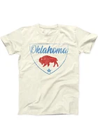 Oklahoma Oatmeal Bison Handrawn Badge Short Sleeve Fashion T Shirt
