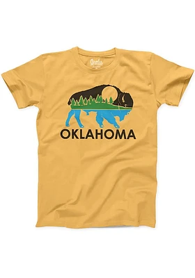 Oklahoma Gold Bison Landscape Short Sleeve T Shirt
