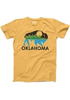 Oklahoma Gold Bison Landscape Short Sleeve T Shirt