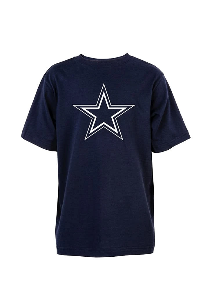 Dallas Cowboys Youth Navy Blue Logo Premier Short Sleeve T-Shirt