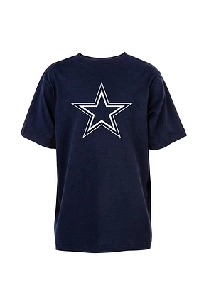 Dallas Cowboys Youth Navy Blue Logo Premier Short Sleeve T-Shirt