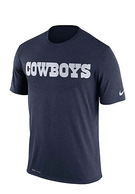 Dallas Cowboys Navy Blue screen print Short Sleeve T Shirt