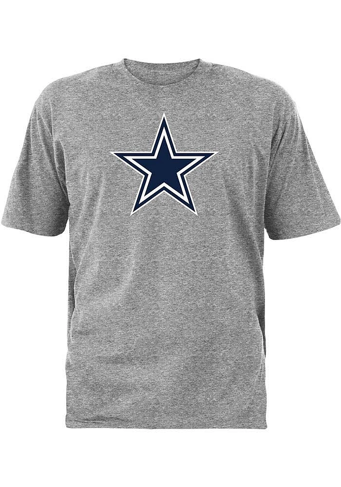 Dallas Cowboys Grey Logo Premier Design Short Sleeve T Shirt