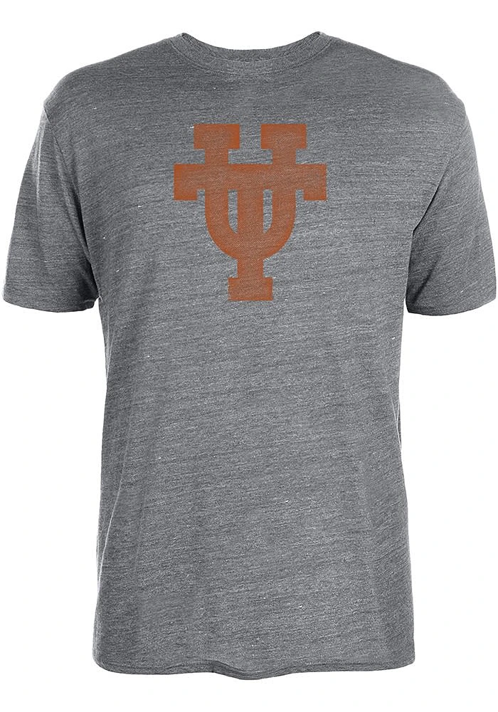 Texas Longhorns Grey Interlock Short Sleeve Fashion T Shirt