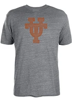Texas Longhorns Grey Interlock Short Sleeve Fashion T Shirt