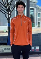 Columbia Texas Longhorns Mens Burnt Orange Shotgun Long Sleeve Qtr Zip Pullover