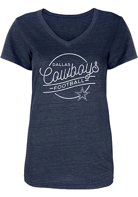 Dallas Cowboys Womens Navy Blue Alice Short Sleeve T-Shirt