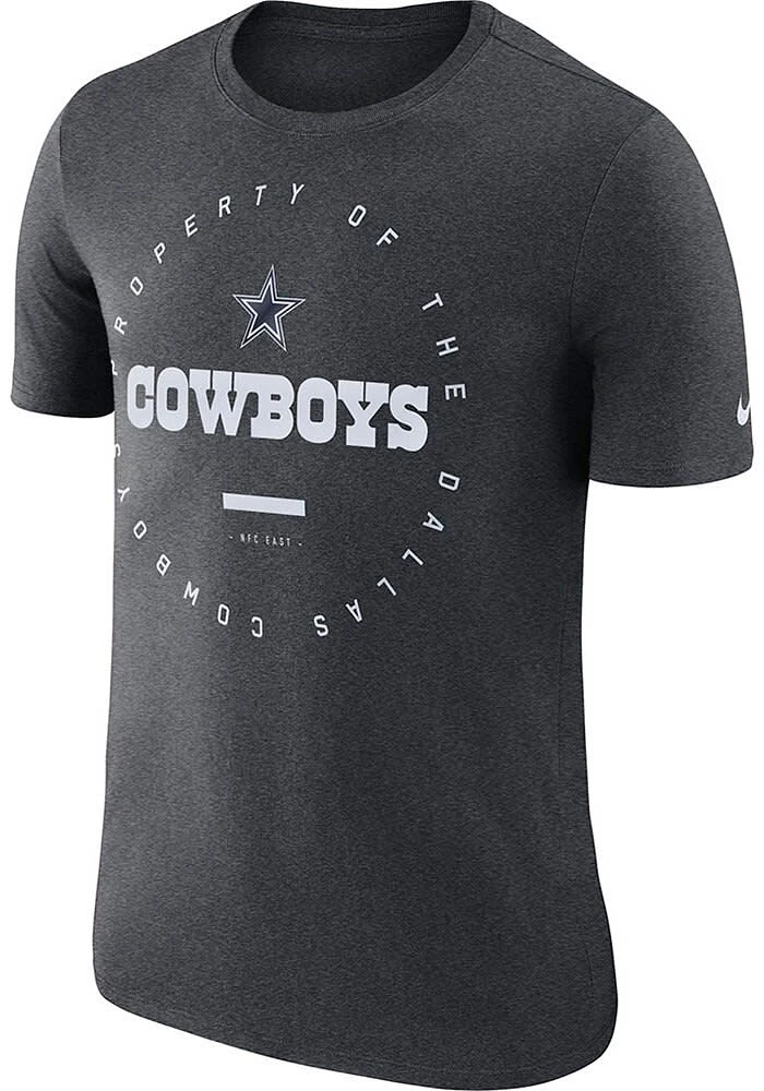 Dallas Cowboys Charcoal Facility Short Sleeve T Shirt
