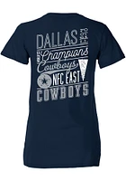 Dallas Cowboys Womens Navy Blue Neonate Short Sleeve T-Shirt