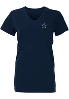Ezekiel Elliott Dallas Cowboys Womens Navy Blue Bubbled Player T-Shirt