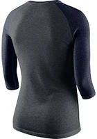 Nike Dallas Cowboys Womens Grey Tri Logo Raglan LS Tee