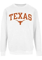 Texas Longhorns Mens White Old Practice Long Sleeve Crew Sweatshirt