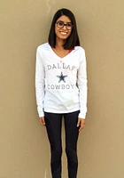 Dallas Cowboys Womens White Carsin LS Tee