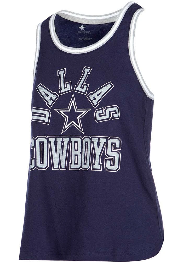 Dallas Cowboys Womens Navy Blue McKinley Tank Top