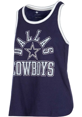 Dallas Cowboys Womens Navy Blue McKinley Tank Top