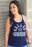 Dallas Cowboys Womens Navy Blue McKinley Tank Top