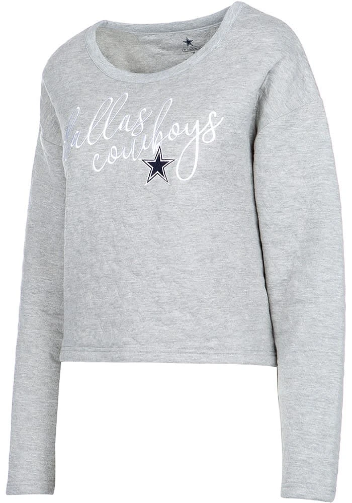 Dallas Cowboys Womens Grey Winona Crew Sweatshirt