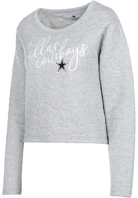 Dallas Cowboys Womens Grey Winona Crew Sweatshirt