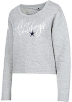 Dallas Cowboys Womens Grey Winona Crew Sweatshirt