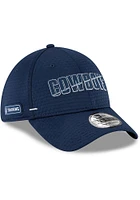 New Era Dallas Cowboys Mens Navy Blue 2020 Training 39THIRTY Flex Hat