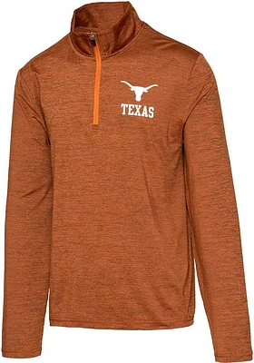 Texas Longhorns Mens Burnt Orange Bolder Long Sleeve Qtr Zip Pullover