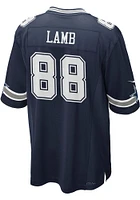 CeeDee Lamb  Dallas Cowboys Navy Blue Road Game Football Jersey