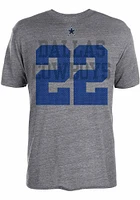 Emmitt Smith Dallas Cowboys Grey Maynard Short Sleeve Fashion Player T Shirt