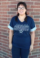 Nike Dallas Cowboys Womens Navy Blue Mascot Outline Short Sleeve T-Shirt