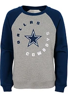 Dallas Cowboys Girls Grey Around The Way Long Sleeve Sweatshirt