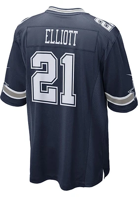 Ezekiel Elliott  Nike Dallas Cowboys Navy Blue Road Game Football Jersey