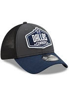 Dallas Cowboys Mens Grey 2021 NFL Draft 39THIRTY Flex Hat