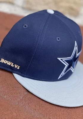 New Era Dallas Cowboys Mens Navy Blue Super Bowl VI Side Patch 59FIFTY Fitted Hat