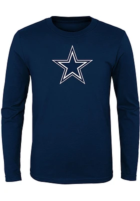 Dallas Cowboys Youth Navy Blue Logo Series Long Sleeve T-Shirt