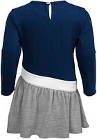Dallas Cowboys Baby Girls Navy Blue All Hearts Short Sleeve Dress