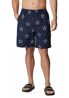 Columbia Dallas Cowboys Mens Navy Blue Printed Shorts