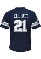 Ezekiel Elliott Dallas Cowboys Youth Navy Blue Nike Game Design Football Jersey