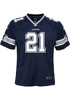 Ezekiel Elliott Dallas Cowboys Youth Navy Blue Nike Game Design Football Jersey