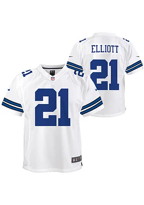 Ezekiel Elliott Dallas Cowboys Youth White Nike Game Edition Football Jersey