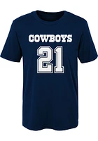 Ezekiel Elliott  Dallas Cowboys Boys Navy Blue Mainliner NN Short Sleeve T-Shirt
