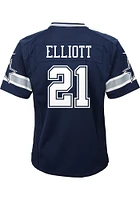 Ezekiel Elliott Dallas Cowboys Baby Navy Blue Nike Game Football Jersey