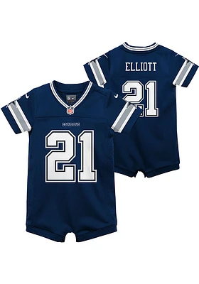 Ezekiel Elliott Dallas Cowboys Baby Navy Blue Nike Game Romper Football Jersey