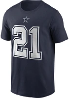 Ezekiel Elliott Dallas Cowboys Navy Blue NAME AND NUMBER Graphic Short Sleeve Player T Shirt