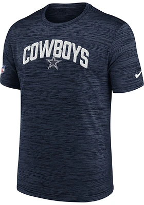 Nike Dallas Cowboys Navy Blue SIDELINE VELOCITY DESIGN Short Sleeve T Shirt