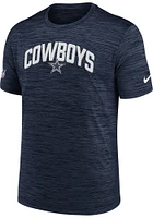 Nike Dallas Cowboys Navy Blue SIDELINE VELOCITY DESIGN Short Sleeve T Shirt