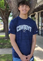 Nike Dallas Cowboys Navy Blue SIDELINE VELOCITY DESIGN Short Sleeve T Shirt