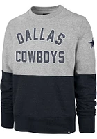 47 Dallas Cowboys Mens Grey GIBSON Long Sleeve Fashion Sweatshirt