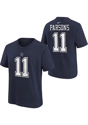 Micah Parsons Dallas Cowboys Youth Navy Blue NN Nike Player Tee
