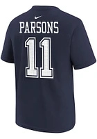 Micah Parsons Dallas Cowboys Youth Navy Blue NN Nike Player Tee